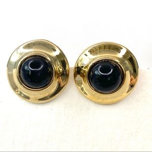 Vintage 80s gold toned post earrings